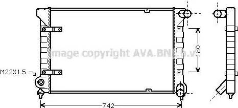 Ava Quality Cooling VW 2042 - Hladnjak, hladjenje motora www.molydon.hr