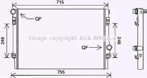 Ava Quality Cooling VW2336 - Hladnjak, hladjenje motora www.molydon.hr