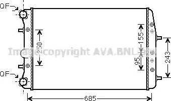 Ava Quality Cooling VW2374 - Hladnjak, hladjenje motora www.molydon.hr