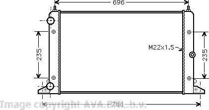 Ava Quality Cooling VW 2247 - Hladnjak, hladjenje motora www.molydon.hr