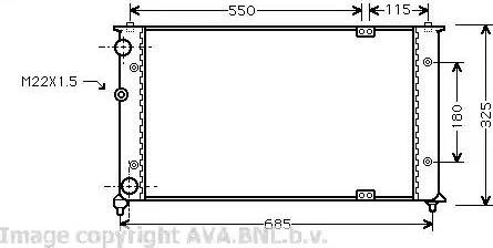 Ava Quality Cooling VWA2192 - Hladnjak, hladjenje motora www.molydon.hr