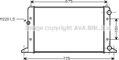 Ava Quality Cooling VWA2160 - Hladnjak, hladjenje motora www.molydon.hr