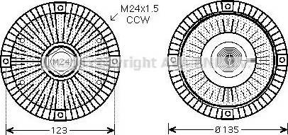 Ava Quality Cooling VW C274 - kvačilo, ventilator hladnjaka www.molydon.hr