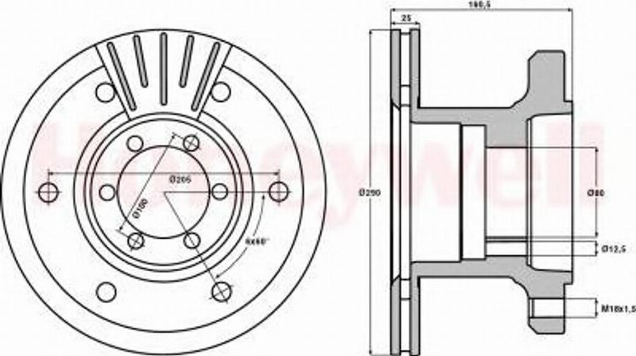 BENDIX 562468B - Kočioni disk www.molydon.hr