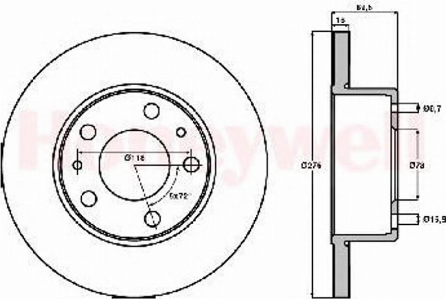 BENDIX 562480B - Kočioni disk www.molydon.hr