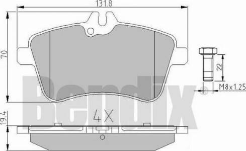 BENDIX 510985 - Komplet Pločica, disk-kočnica www.molydon.hr