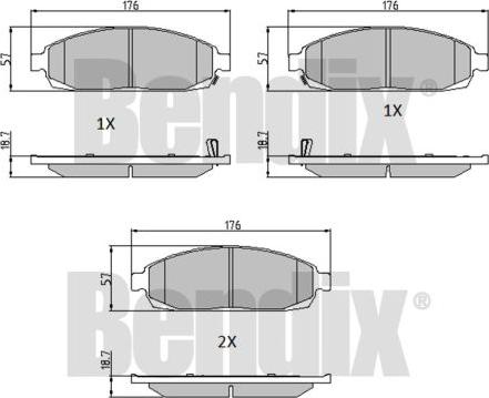 BENDIX 510492 - Komplet Pločica, disk-kočnica www.molydon.hr