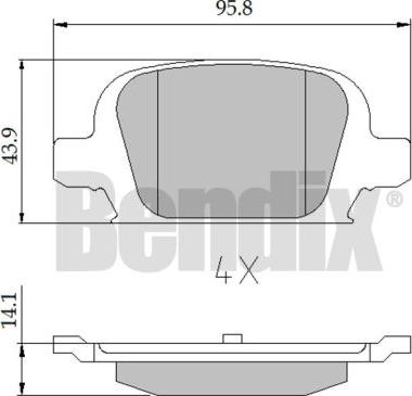 BENDIX 510450 - Komplet Pločica, disk-kočnica www.molydon.hr