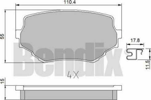 BENDIX 510451 - Komplet Pločica, disk-kočnica www.molydon.hr