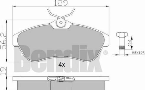 BENDIX 510408 - Komplet Pločica, disk-kočnica www.molydon.hr