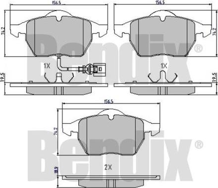 BENDIX 510402 - Komplet Pločica, disk-kočnica www.molydon.hr