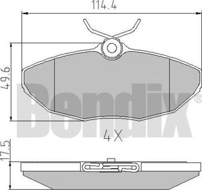 BENDIX 510488 - Komplet Pločica, disk-kočnica www.molydon.hr