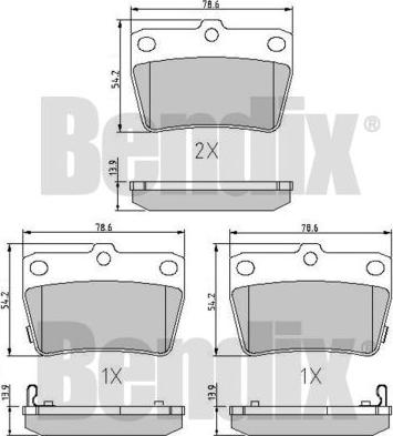 BENDIX 510421 - Komplet Pločica, disk-kočnica www.molydon.hr