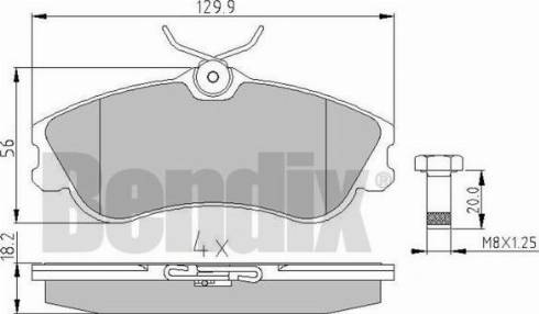 BENDIX 510423 - Komplet Pločica, disk-kočnica www.molydon.hr