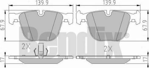 BENDIX 510474 - Komplet Pločica, disk-kočnica www.molydon.hr