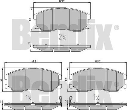 BENDIX 510548 - Komplet Pločica, disk-kočnica www.molydon.hr