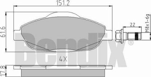 BENDIX 510557 - Komplet Pločica, disk-kočnica www.molydon.hr