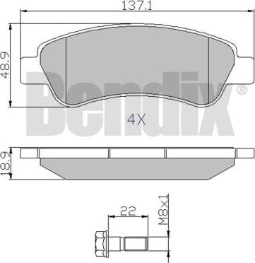 BENDIX 510562 - Komplet Pločica, disk-kočnica www.molydon.hr