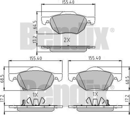 BENDIX 510502 - Komplet Pločica, disk-kočnica www.molydon.hr