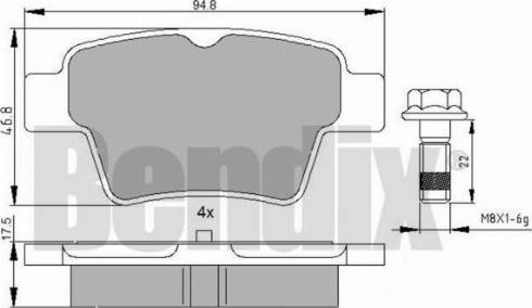 BENDIX 510514 - Komplet Pločica, disk-kočnica www.molydon.hr