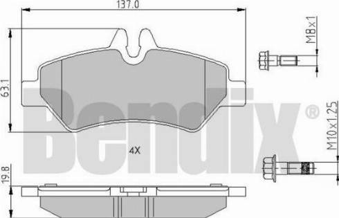 BENDIX 510518 - Komplet Pločica, disk-kočnica www.molydon.hr