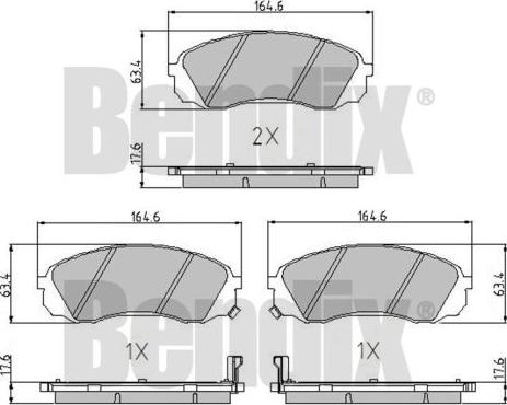 BENDIX 510584 - Komplet Pločica, disk-kočnica www.molydon.hr