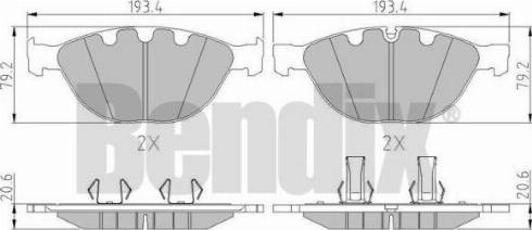 BENDIX 510588 - Komplet Pločica, disk-kočnica www.molydon.hr