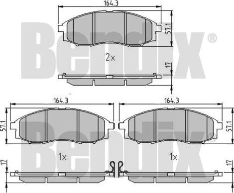 BENDIX 510521 - Komplet Pločica, disk-kočnica www.molydon.hr