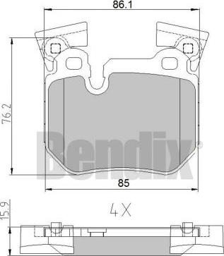 BENDIX 510648 - Komplet Pločica, disk-kočnica www.molydon.hr