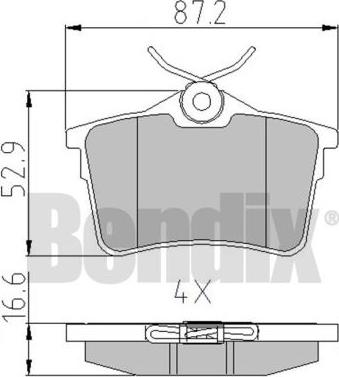 BENDIX 510650 - Komplet Pločica, disk-kočnica www.molydon.hr