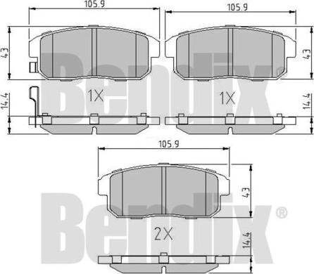 BENDIX 510652 - Komplet Pločica, disk-kočnica www.molydon.hr