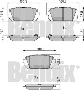 BENDIX 510665 - Komplet Pločica, disk-kočnica www.molydon.hr