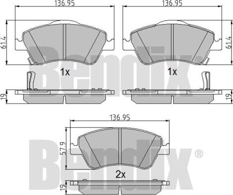 BENDIX 510606 - Komplet Pločica, disk-kočnica www.molydon.hr