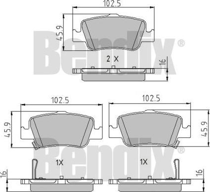 BENDIX 510607 - Komplet Pločica, disk-kočnica www.molydon.hr