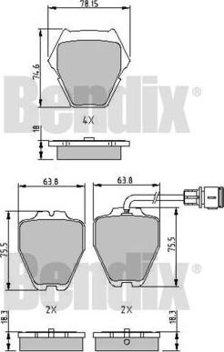 BENDIX 510613 - Komplet Pločica, disk-kočnica www.molydon.hr