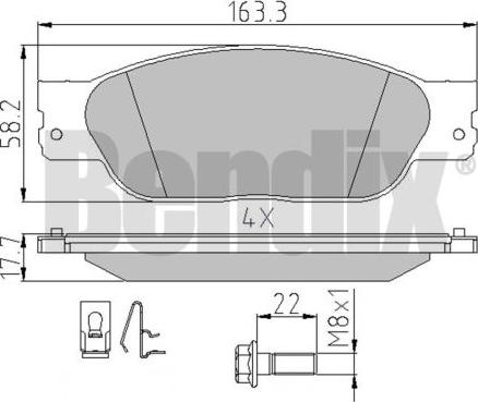 BENDIX 510617 - Komplet Pločica, disk-kočnica www.molydon.hr