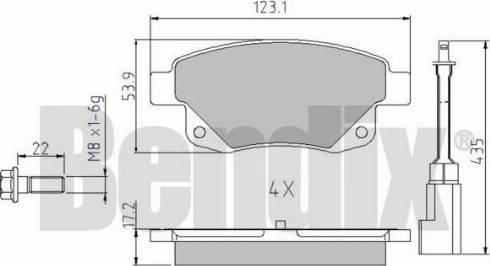 BENDIX 510620 - Komplet Pločica, disk-kočnica www.molydon.hr