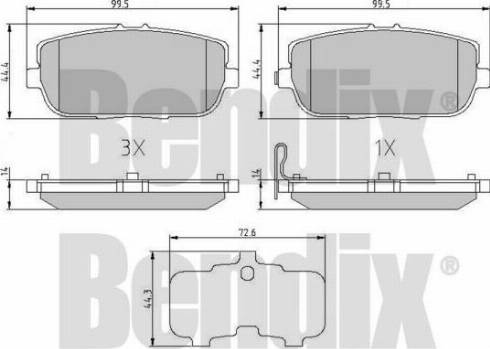 BENDIX 510627 - Komplet Pločica, disk-kočnica www.molydon.hr