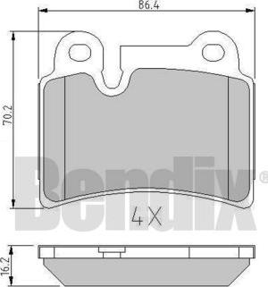 BENDIX 510672 - Komplet Pločica, disk-kočnica www.molydon.hr