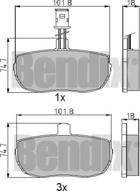 BENDIX 510044 - Komplet Pločica, disk-kočnica www.molydon.hr