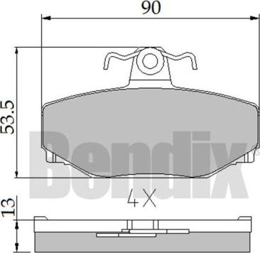 BENDIX 510087 - Komplet Pločica, disk-kočnica www.molydon.hr