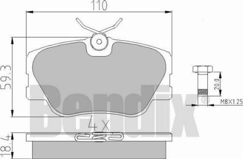 BENDIX 510129 - Komplet Pločica, disk-kočnica www.molydon.hr