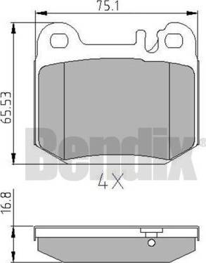 BENDIX 510805 - Komplet Pločica, disk-kočnica www.molydon.hr