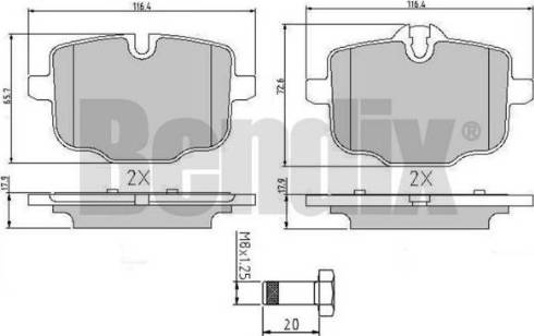 BENDIX 510803 - Komplet Pločica, disk-kočnica www.molydon.hr