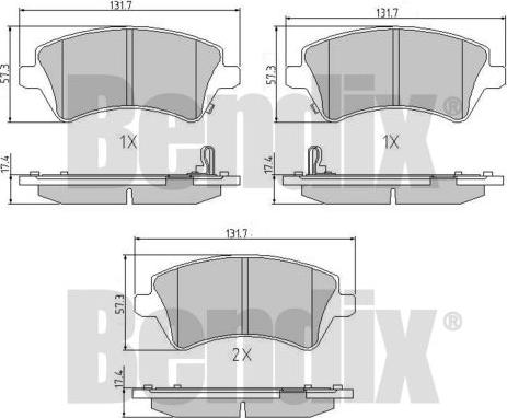 BENDIX 510815 - Komplet Pločica, disk-kočnica www.molydon.hr