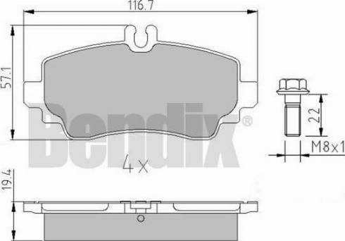 BENDIX 510836 - Komplet Pločica, disk-kočnica www.molydon.hr