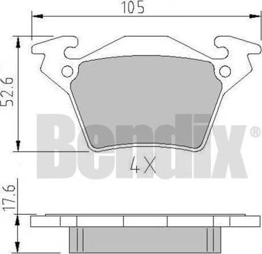 BENDIX 510823 - Komplet Pločica, disk-kočnica www.molydon.hr