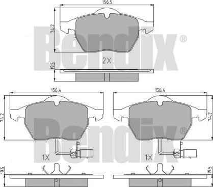 BENDIX 510343 - Komplet Pločica, disk-kočnica www.molydon.hr