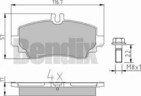 BENDIX 510342 - Komplet Pločica, disk-kočnica www.molydon.hr