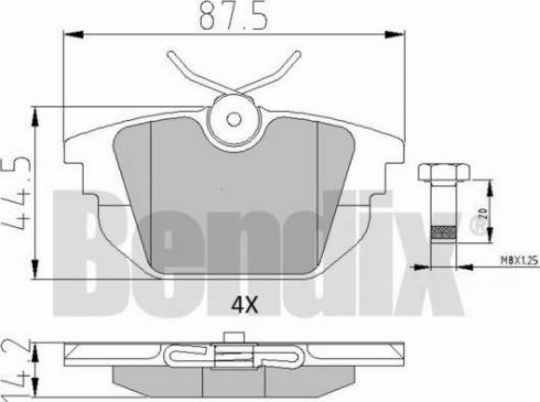 BENDIX 510355 - Komplet Pločica, disk-kočnica www.molydon.hr